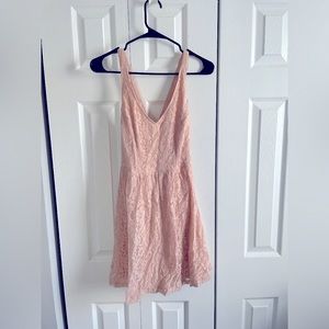 Peach lace dress